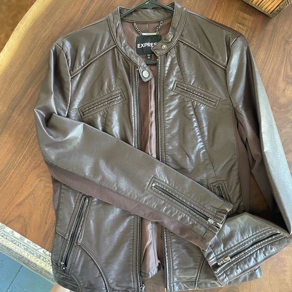 Express Faux Leather Jacket - Picture 1 of 2
